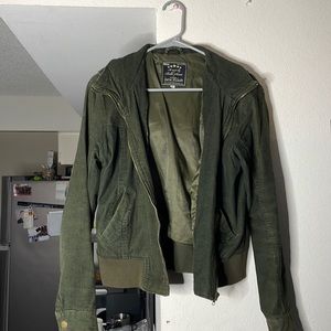 Dark Green Corduroy/Velvet Jacket vintage